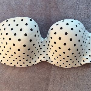 Victoria’s Secret polka dot strapless bra. Great for under summer dresses